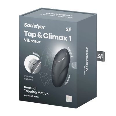 Вібростимулятор-пульсатор Satisfyer Tap & Climax 1 Grey, ефект постукування пальцем, 2 мотори Вібростимулятор-пульсатор Satisfyer Tap & Climax 1 Grey, ефект постукування пальцем, 2 мотори
