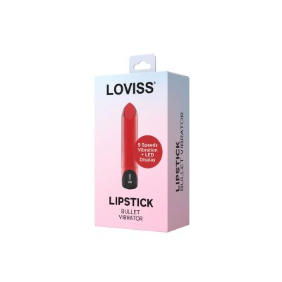 Віброкуля-помада Loviss Lipstick Bullet Vibrator, 9 режимів, перезаряджувана Віброкуля-помада Loviss Lipstick Bullet Vibrator, 9 режимів, перезаряджувана