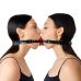 Подвійний кляп Art of Sex — Twins, натуральна шкіра