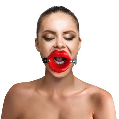 Кляп-розширювач у формі губ Art of Sex — Gag Lips, натуральна шкіра