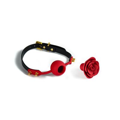 Розкішний кляп у вигляді троянди Zalo — Rose Ball Gag, подвійне використання Розкішний кляп у вигляді троянди Zalo — Rose Ball Gag, подвійне використання