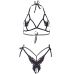 Комплект Leg Avenue Open cup bra and pearl panty Black Комплект Leg Avenue Open cup bra and pearl panty Black