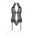Корсет з пажами Passion SATARA CORSET L/XL black, стрінги, мереживо, застібки спереду та ззаду Корсет з пажами Passion SATARA CORSET L/XL black, стрінги, мереживо, застібки спереду та ззаду