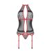 Корсет з пажами Passion SATARA CORSET L/XL red, стрінги, мереживо, застібки спереду та ззаду Корсет з пажами Passion SATARA CORSET L/XL red, стрінги, мереживо, застібки спереду та ззаду