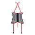Корсет з пажами Passion SATARA CORSET L/XL red, стрінги, мереживо, застібки спереду та ззаду Корсет з пажами Passion SATARA CORSET L/XL red, стрінги, мереживо, застібки спереду та ззаду