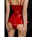 Лакований боді зі спідницею D&A M, червоний, з застібкою