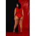 Лакований комбідрес червоний «Зухвала Стелла», XXXL, блискавка на все тіло