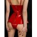 Лакований боді зі спідницею D&A L, червоний, з застібкою