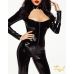 Комбінезон лакований, L, блискавка на все тіло, довгий рукав, дуже стильний