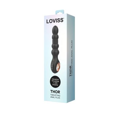Анальний вібратор з пульсацією Loviss Thor Thrusting Anal Plug, 2 мотори Анальний вібратор з пульсацією Loviss Thor Thrusting Anal Plug, 2 мотори