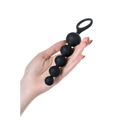 Набір анальних намистин Satisfyer Beads Black, силікон, макс. діаметр 3,3 см і 3,5 см