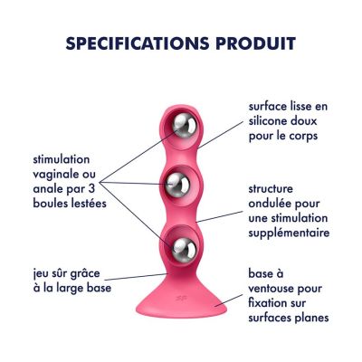 Анальний стимулятор-намистини Satisfyer Triple Ball-R Red