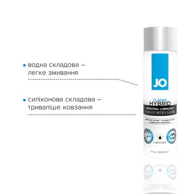 Густа змазка водно-силіконова System JO Classic Hybrid (120 мл) без парабенів, гліцерину й олій Густа змазка водно-силіконова System JO Classic Hybrid (120 мл) без парабенів, гліцерину й олій