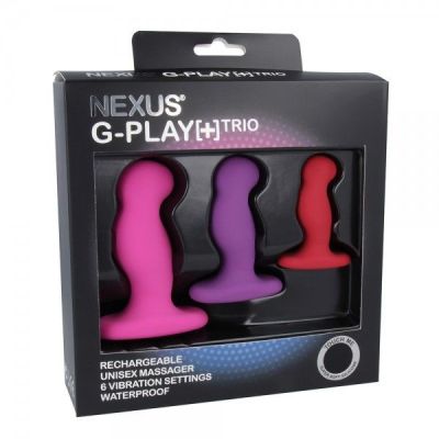 Набір вібромасажерів простати Nexus G-Play Trio Plus, макс. діаметр 2,3; 3,0; 3,5 см, для новачків Набір вібромасажерів простати Nexus G-Play Trio Plus, макс. діаметр 2,3; 3,0; 3,5 см, для новачків