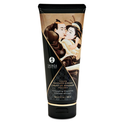 Їстівний масажний крем Shunga Kissable Massage Cream — Intoxicating Chocolate (200 мл) Їстівний масажний крем Shunga Kissable Massage Cream — Intoxicating Chocolate (200 мл)