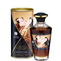 Розігрівальна олія Shunga Aphrodisiac Warming Oil — Creamy Love Latte (100 мл) без цукру, смачна