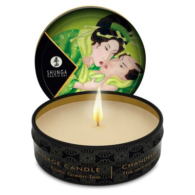 Масажна свічка Shunga Mini Massage Candle – Exotic Green Tea (30 мл)
