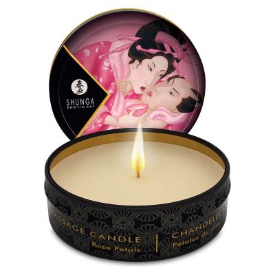 Масажна свічка Shunga Mini Massage Candle — Rose Petals (30 мл)