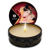 Масажна свічка Shunga Mini Massage Candle — Sparkling Strawberry Wine (30 мл)