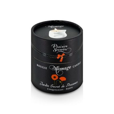 Масажна свічка Plaisirs Secrets Poppy (80 мл), подарункове паковання, керамічний посуд Масажна свічка Plaisirs Secrets Poppy (80 мл), подарункове паковання, керамічний посуд