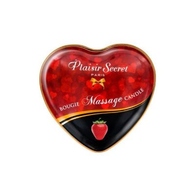 Масажна свічка серце Plaisirs Secrets Strawberry (35 мл)