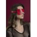 Маска на очі Feral Feelings — Blindfold Mask, натуральна шкіра, червона