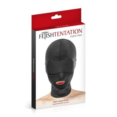 Капюшон для БДСМ із відкритим ротом Fetish Tentation Open Mouth Hood