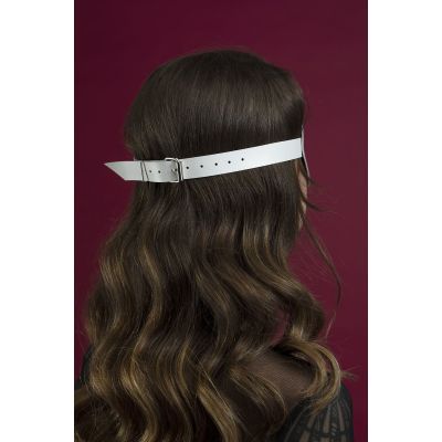 Маска на очі Feral Feelings — Blindfold Mask, натуральна шкіра, біла Маска на очі Feral Feelings — Blindfold Mask, натуральна шкіра, біла