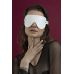 Маска на очі Feral Feelings — Blindfold Mask, натуральна шкіра, біла