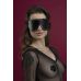 Маска на очі з заклепками Feral Feelings — Blindfold Mask, натуральна шкіра, чорна