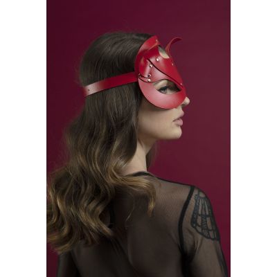 Маска кішечки Feral Feelings — Catwoman Mask, натуральна шкіра, червона Маска кішечки Feral Feelings — Catwoman Mask, натуральна шкіра, червона