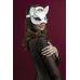 Маска кішечки Feral Feelings — Catwoman Mask, натуральна шкіра, біла Маска кішечки Feral Feelings — Catwoman Mask, натуральна шкіра, біла
