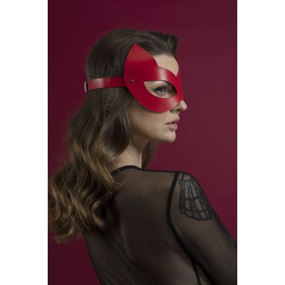 Маска кішечки Feral Feelings — Kitten Mask, натуральна шкіра, червона Маска кішечки Feral Feelings — Kitten Mask, натуральна шкіра, червона