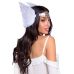 Пов’язка на голову з крилами Leg Avenue Feather headband White, пір’я та натуральна шкіра (біла)