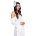 Пов’язка на голову з крилами Leg Avenue Feather headband White, пір’я та натуральна шкіра (біла)