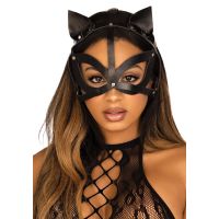Маска кішки з екошкіри Leg Avenue Vegan leather studded cat mask Black Маска кішки з екошкіри Leg Avenue Vegan leather studded cat mask Black