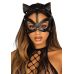 Маска кішки з екошкіри Leg Avenue Vegan leather studded cat mask Black