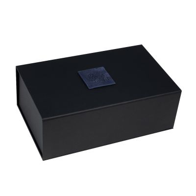 Преміальна маска кішечки LOVECRAFT, натуральна шкіра, синя, подарункове паковання