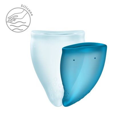 Набір менструальних чаш Fun Factory FUN CUP EXPLORE KIT, 2 шт, Multicolored Turquoise, об’єми 20 та 30 мл