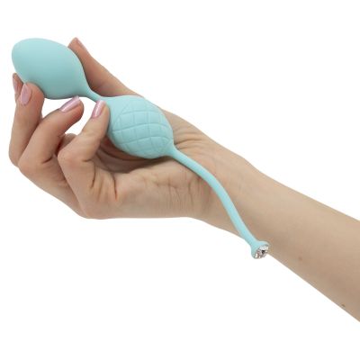 Розкішні вагінальні кульки PILLOW TALK — Frisky Teal із кристалом, діаметр 3,2 см, вага 49-75 г Розкішні вагінальні кульки PILLOW TALK — Frisky Teal із кристалом, діаметр 3,2 см, вага 49-75 г