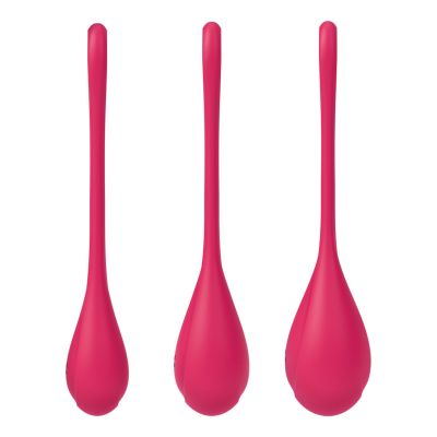 Набір йоні-намистин Satisfyer Yoni Power 1 Red, діаметр 2, 2,5, 3 см, вага 22, 46, 74 г