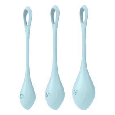 Набір йоні-намистин Satisfyer Yoni Power 2 Light Blue, діаметр 2, 2,5, 3 см, вага 22, 44, 73 г