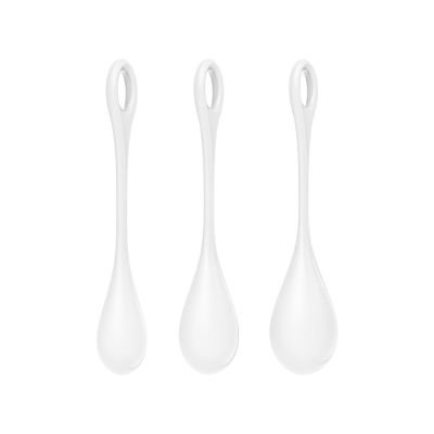 Набір йоні-намистин Satisfyer Yoni Power 1 White, діаметр 2, 2,5, 3 см, вага 22, 46, 74 г