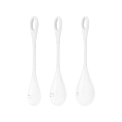 Набір йоні-намистин Satisfyer Yoni Power 1 White, діаметр 2, 2,5, 3 см, вага 22, 46, 74 г