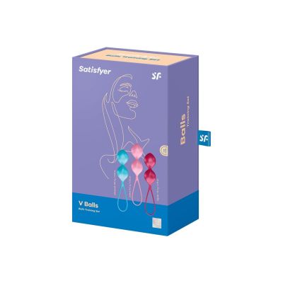 Вагінальні кульки Satisfyer V Balls (3 пари), діаметр 3,4 см, маса 79, 114, 150 г, монолітні Вагінальні кульки Satisfyer V Balls (3 пари), діаметр 3,4 см, маса 79, 114, 150 г, монолітні