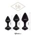 Набір силіконових анальних пробок FeelzToys - Bibi Butt Plug Set 3 pcs Black Набір силіконових анальних пробок FeelzToys - Bibi Butt Plug Set 3 pcs Black