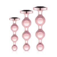 Набір анальних іграшок Rosy Gold - Metal Butt Plug Set 3 Pieces Набір анальних іграшок Rosy Gold - Metal Butt Plug Set 3 Pieces