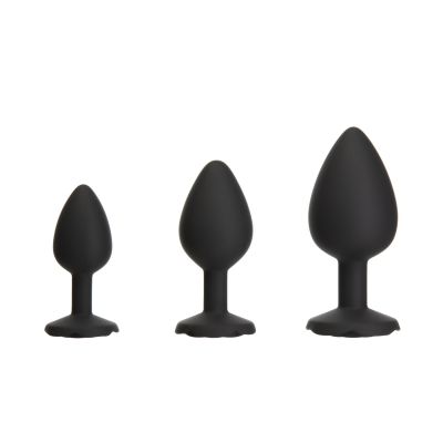 Набір силіконових анальних пробок BMS Roses Til’ Dawn Silicone Anal Plug Kit Starter Kit Black Набір силіконових анальних пробок BMS Roses Til’ Dawn Silicone Anal Plug Kit Starter Kit Black
