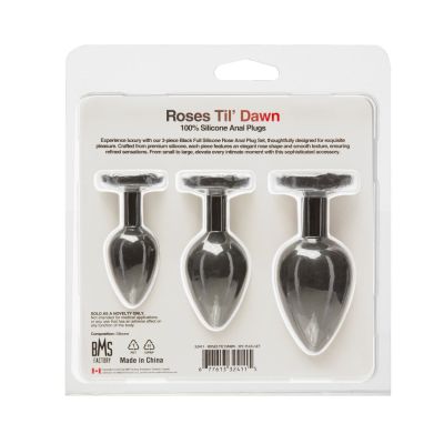 Набір силіконових анальних пробок BMS Roses Til’ Dawn Silicone Anal Plug Kit Starter Kit Black Набір силіконових анальних пробок BMS Roses Til’ Dawn Silicone Anal Plug Kit Starter Kit Black