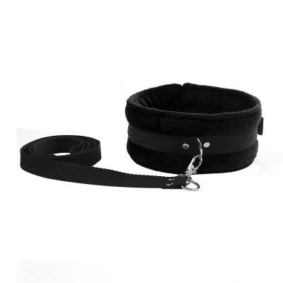 Набір — нашийник із повідцем та маска Art of Sex — Soft Touch Light, чорний